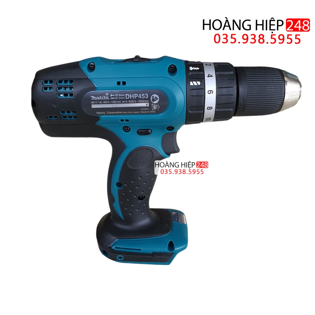 Máy khoan búa dùng pin 18V Makita DHP453