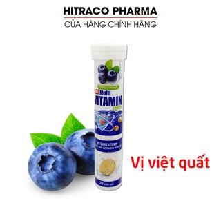 Viên sủi vị việt quất Multivitamin PLUSZZS - FRUITS Vitamin C, B, PP - 20 viên