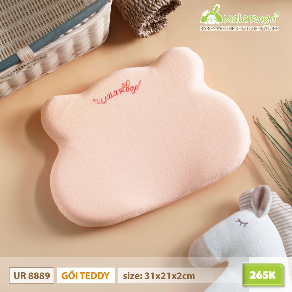 Gối memory foam cao su non teddy UALA ROGO