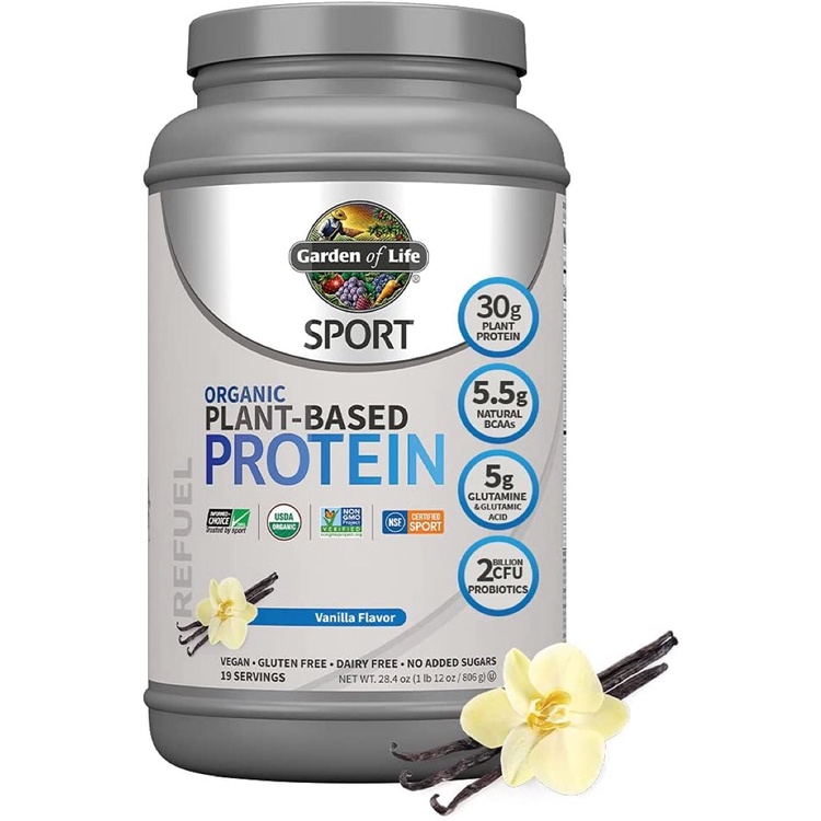 Bột Đạm/Protein hữu cơ cho thể thao, Garden of life Organic Vegan SPORT Protein Powder, Vanilla 806g