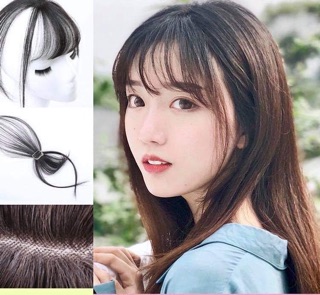 Tóc mái thưa dạng cột chống hói- tóc thật 100%