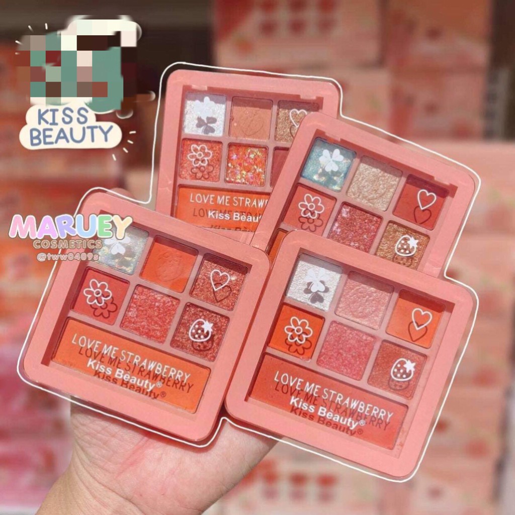 Bảng Phấn Mắt đào Kiss Beauty 7 ô đẹp hút hồn