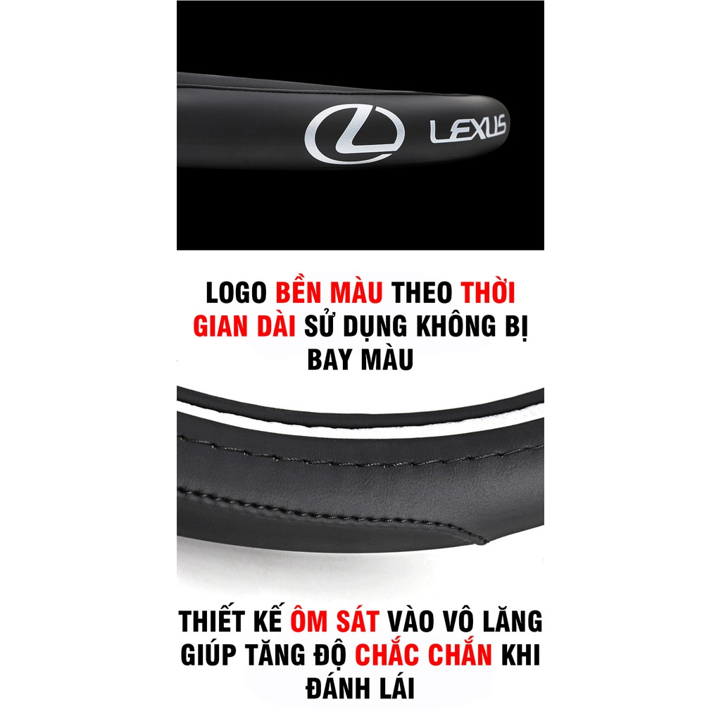 Bọc vô lăng ô tô Lexus ES250, RX350, RX570, LS500, RX300, GX460 MINTAUTO BVL007