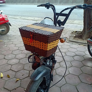 Giỏ mây xe điện