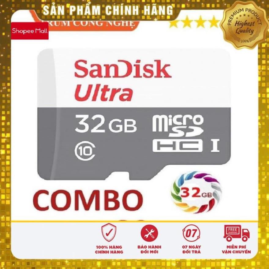 (giá khai trương) [ Sỉ Combo 20c] Thẻ nhớ Sandisk Utral 32gb Class10 80mb/s - Tốc độ cao