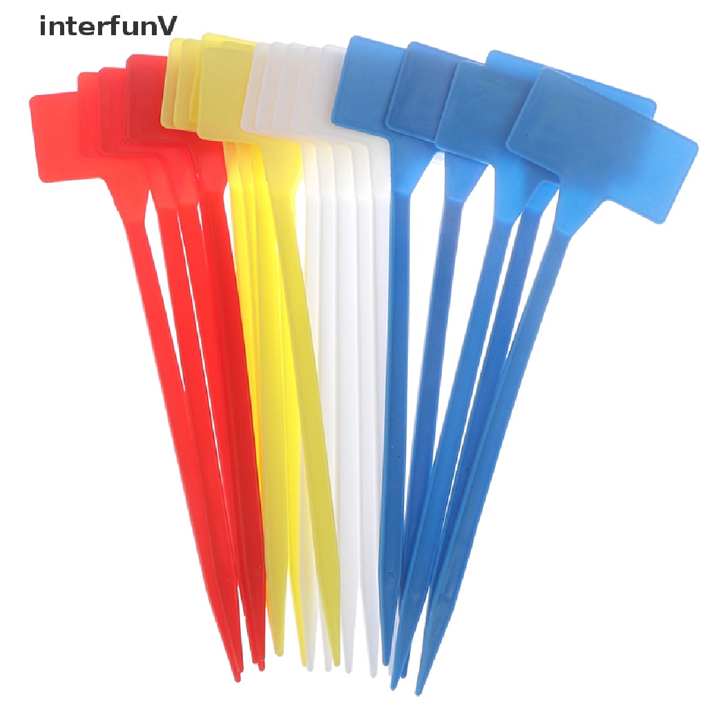 Set 5 Thẻ Nhựa 30cm Ghi Tên Cây Trồng Hình Chữ T Tiện Dụng