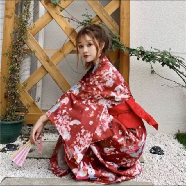 (CÓ SẴN) Bộ Trang Phục Kimono Truyền Thống Nhật Bản Yukata Nữ Nhật Bản