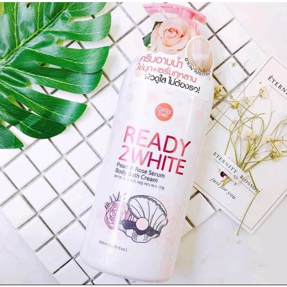 01 Chai Sữa Tắm Trắng Da Tinh Chất Ngọc trai & Hoa Hồng Cathy Doll Pearl & Rose Serum Body Bath Cream Thái Lan 500ml