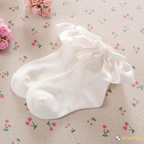 Vớ màu trơn phối ren thoáng khí thoải mái thời trang cho bé