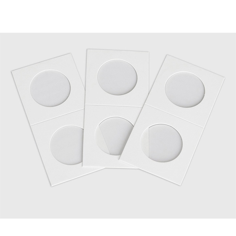 Set 50 Hộp Giấy Các Tông Hình Vuông Đựng Tiền Xu / Tem Sưu Tầm