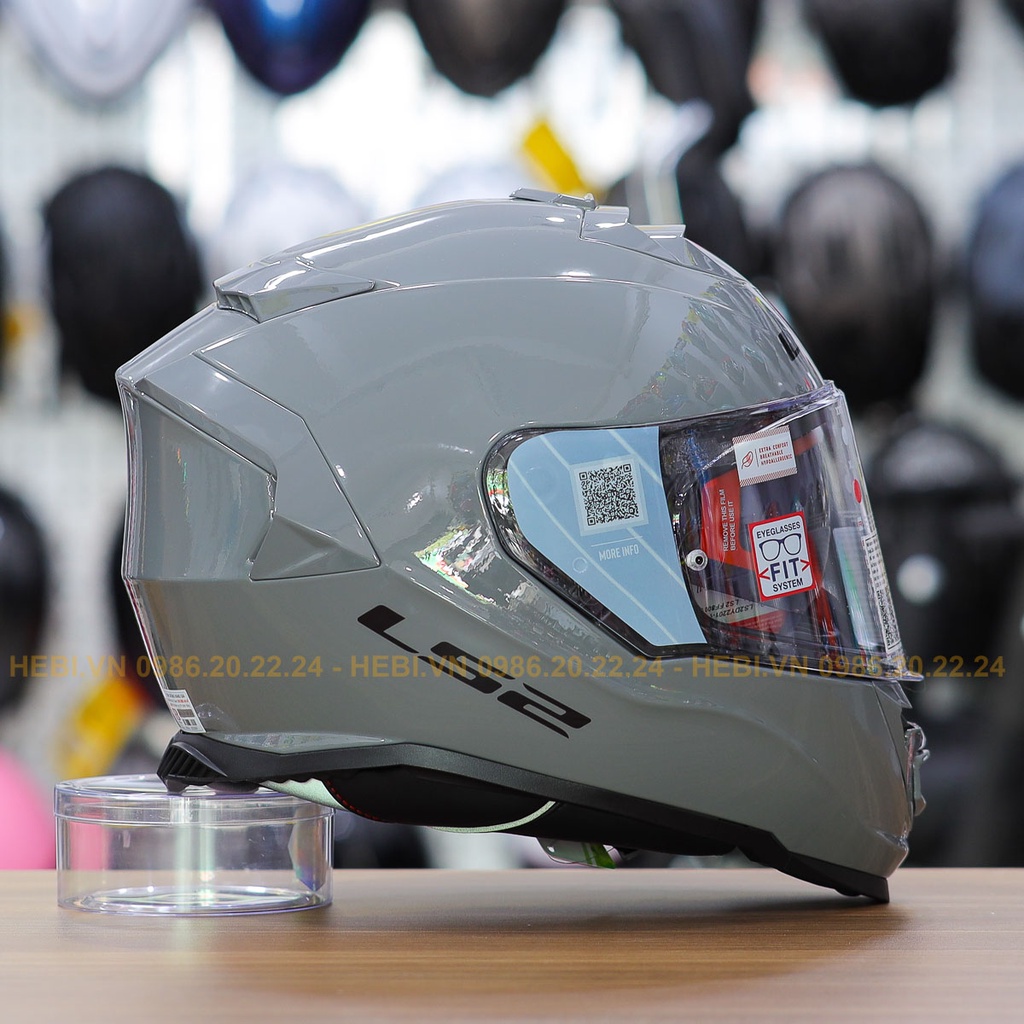 Nón Fullface 2 Kính LS2 FF800 Màu Xám Bóng