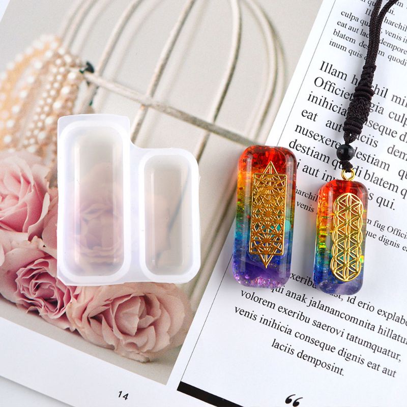Khuôn Làm Mặt Dây Chuyền Bằng Nhựa Resin Hình Vuông / Tròn