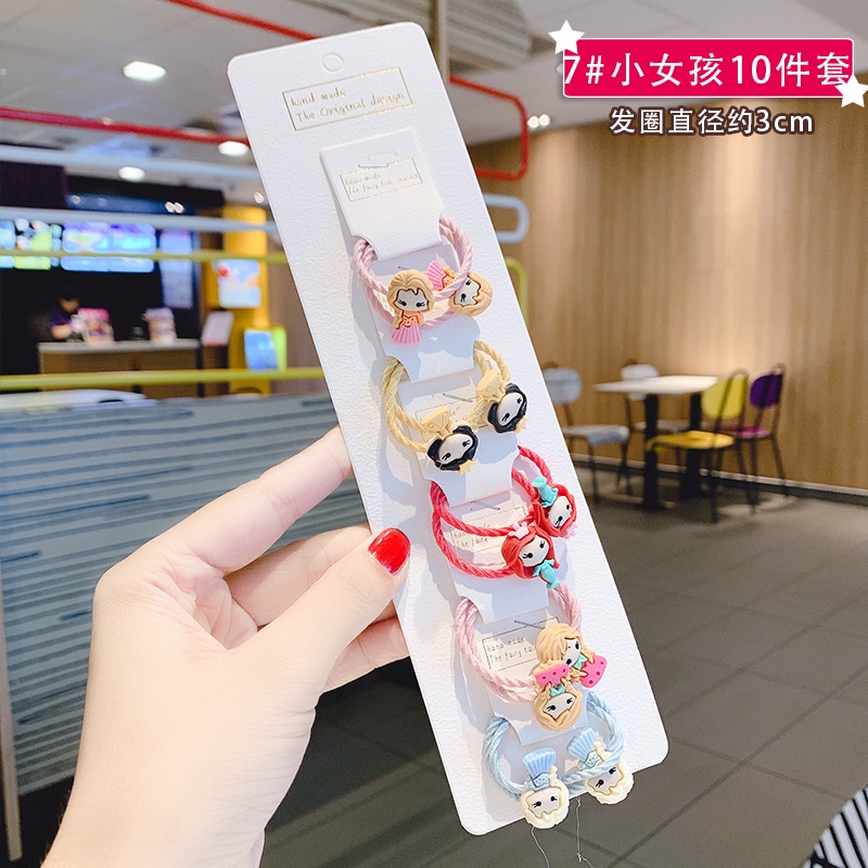 Dây Cột Tóc Đính Hoa Xinh Xắn Cho Bé Gái