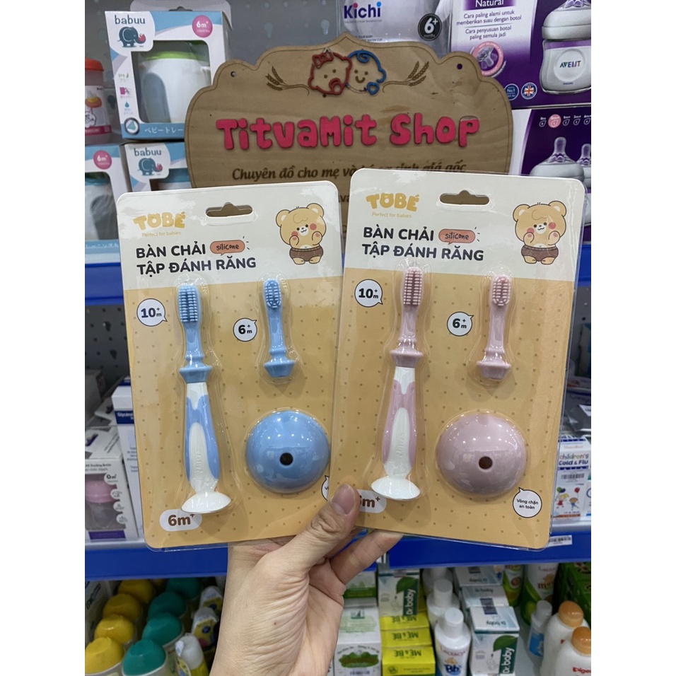 [CHÍNH HÃNG] Bàn Chải Đánh Răng Tobe, bàn chải đánh răng silicon cho bé