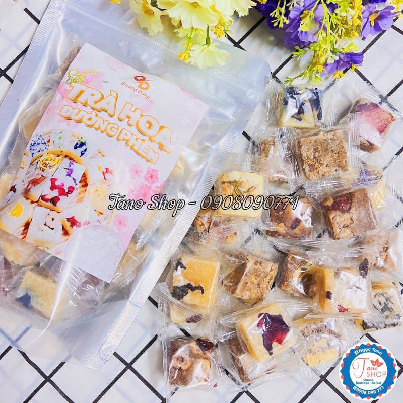 1 kg Trà hoa cúc đường phèn viên nén - nhiều loại hoa