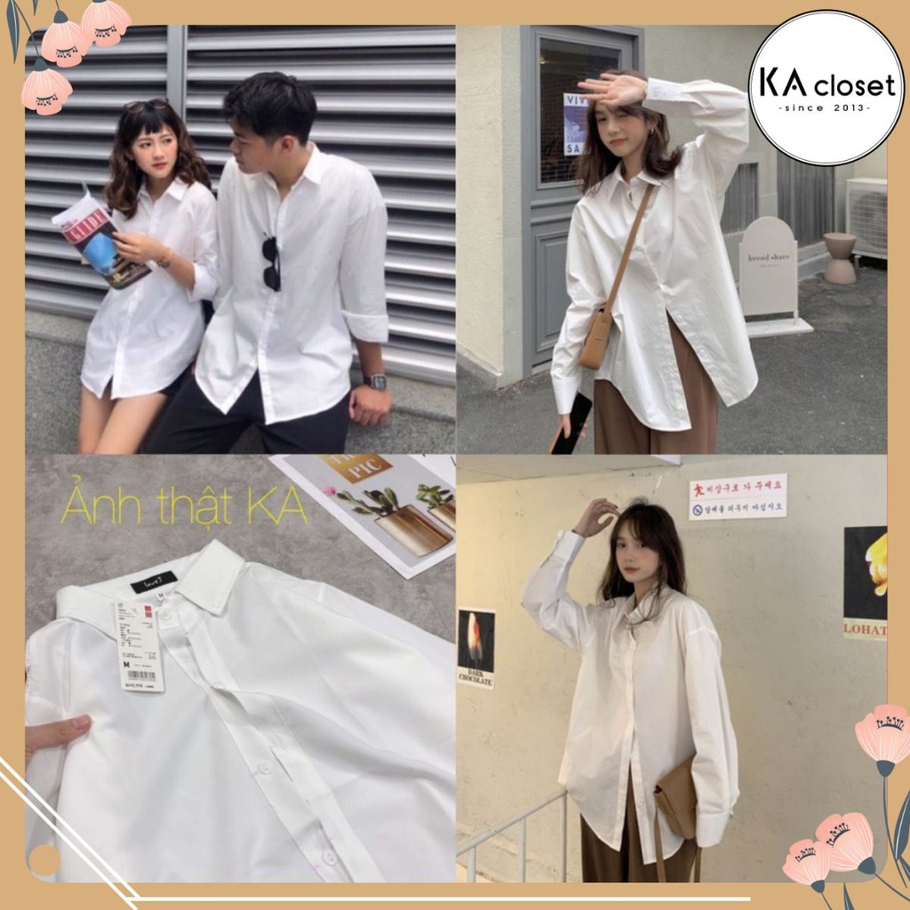 🆕 Sơ mi trắng KA Closet, áo 2 size M và L chất thô lụa mềm, mát, dầy, mịn hàng đẹp