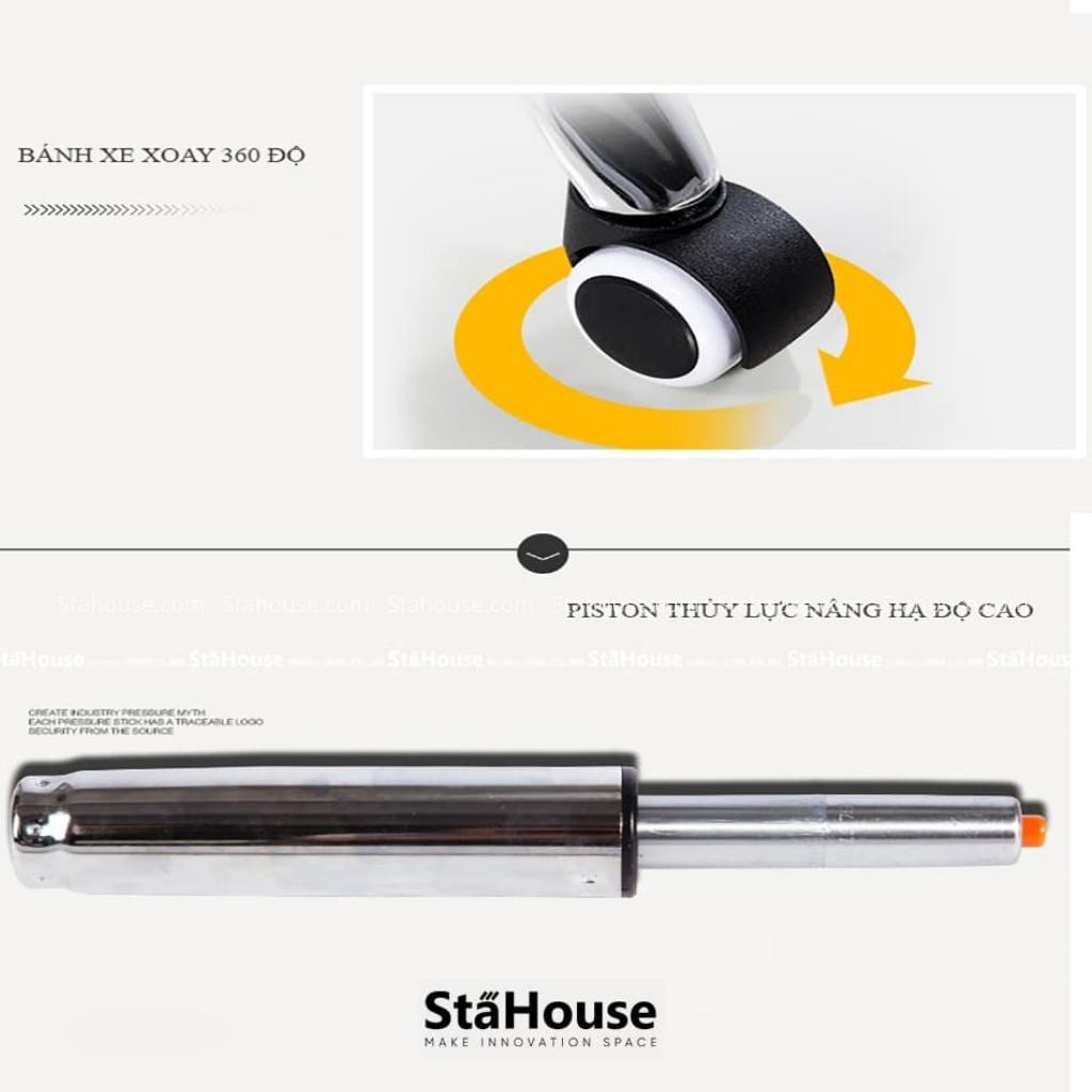 Ghế xoay văn phòng GVP405, làm việc và ngả lưng Stahouse Official Chair HN