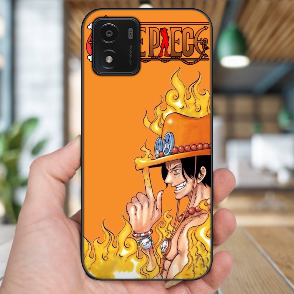 Ốp lưng Vivo Y01 viền đen in hình Ace One Piece