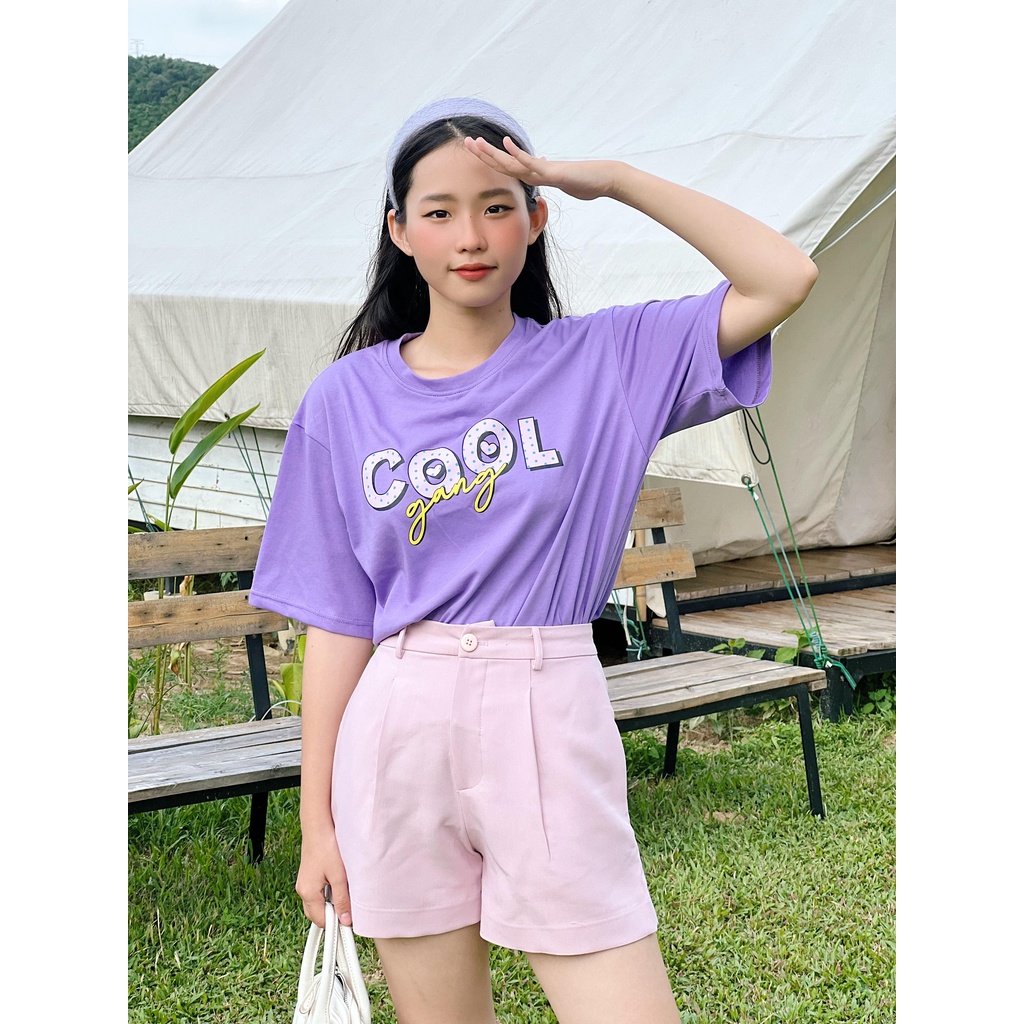 [Mã BMLTA50 giảm đến 50K đơn 99K] Quần short lưng cao cơ bản xếp 1 ly túi xéo thời trang GAGO GO3955