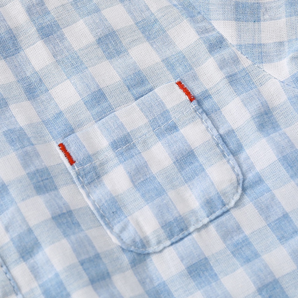 Áo sơ mi bé trai chất cotton kẻ caro siêu mát, áo cộc tay hè cho bé từ 6-28kg Moobaby shop