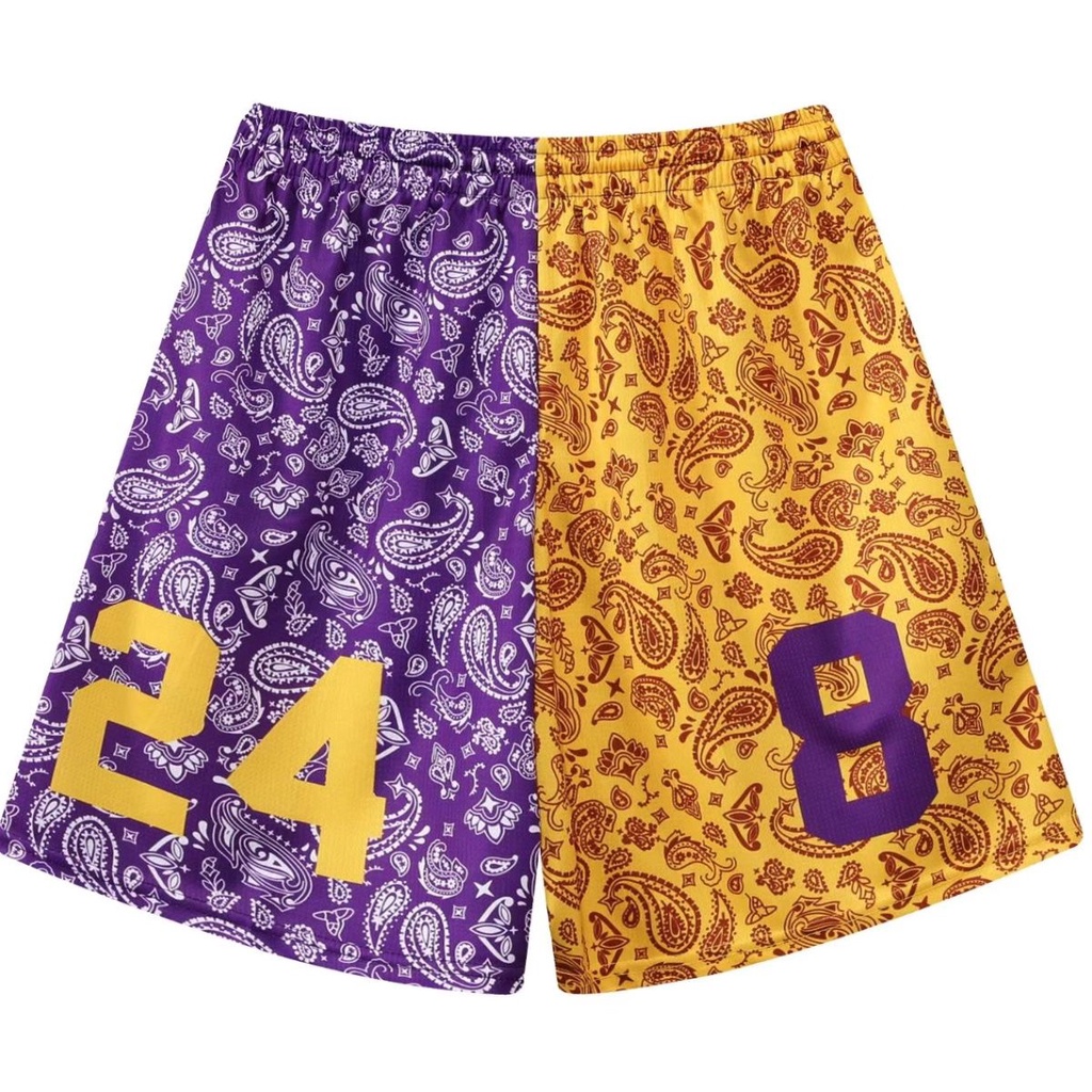 Quần Short Bóng Rổ NBA Lakers Kobe Dáng Rộng Thời Trang Dành Cho Nam Giới