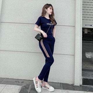đồ bộ thể thao nữ chạy viền,Bộ thun hàng cotton mẫu thể thao hót nhất 2022(đủ size 38-70kg)