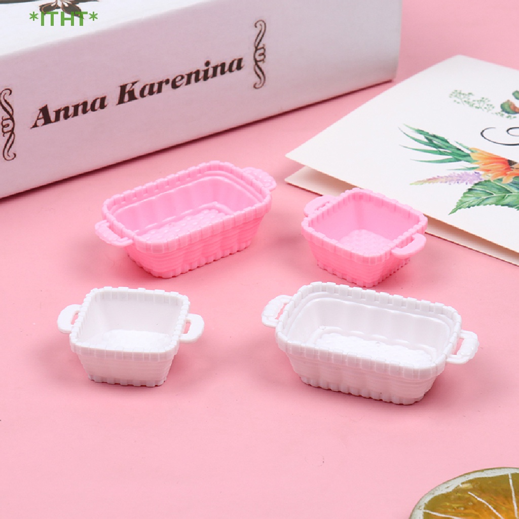 Set 4 Giỏ Đựng Thức Ăn Trang Trí Nhà Búp Bê Mới