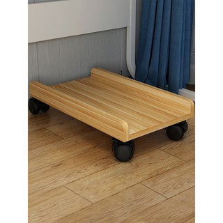 Kệ để CPU máy tính  bằng gỗ có bánh xe di động