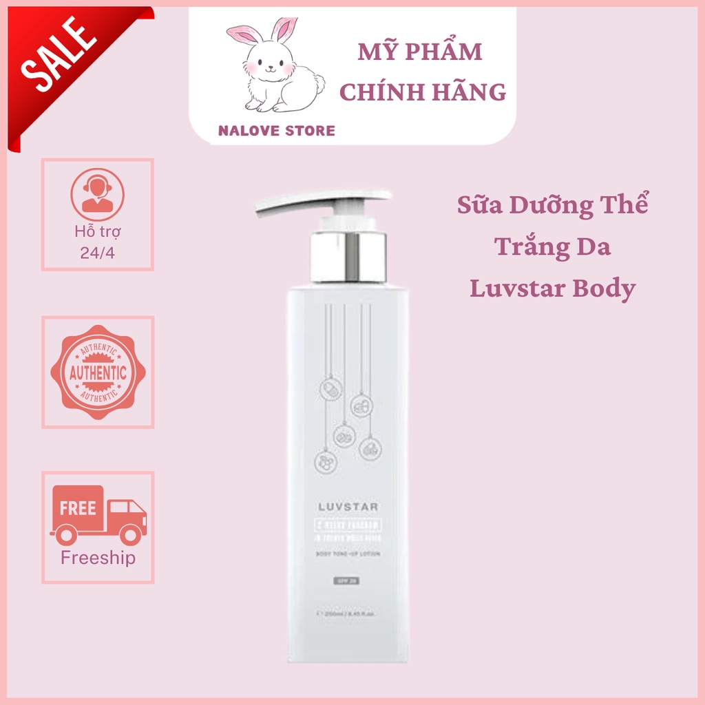 DƯỠNG THỂ LUVSTAR IN SHOWER WHITE AGAIN BODY TONEUP LOTION SPF 20