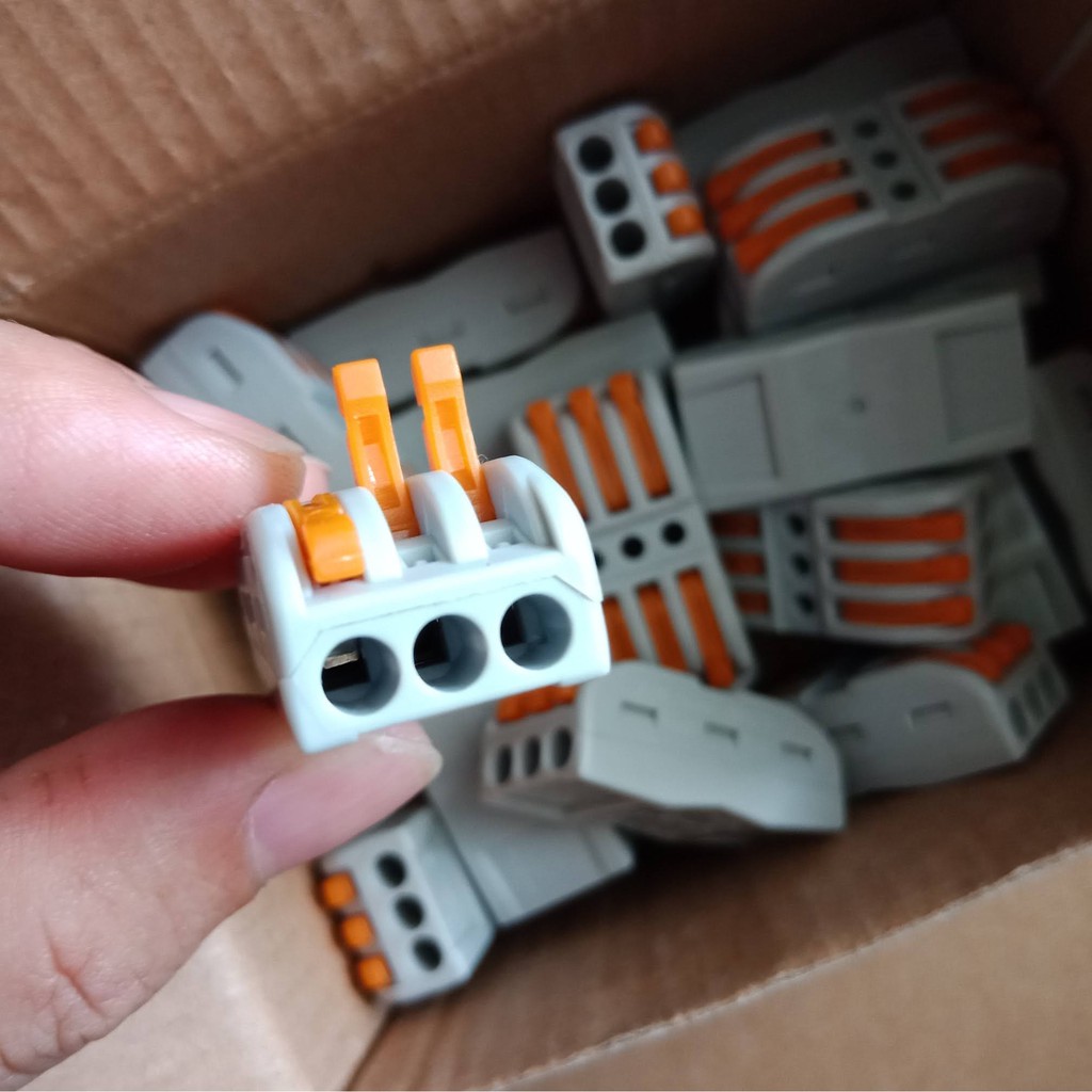 5 Cút Nối Dây Điện Nhanh SPL-2 SPL-3 0,08-2.5 (4) mm2 An Toàn - Linh Hoạt