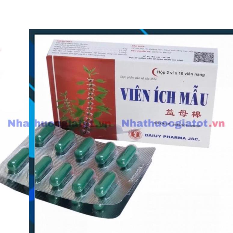 Viên Ích Mẫu Đại Uy Hỗ Trợ Bổ Huyết, Điều Hoà Kinh Nguyệt Hộp 20 Viên NHÀ THUỐC SÀI GÒN