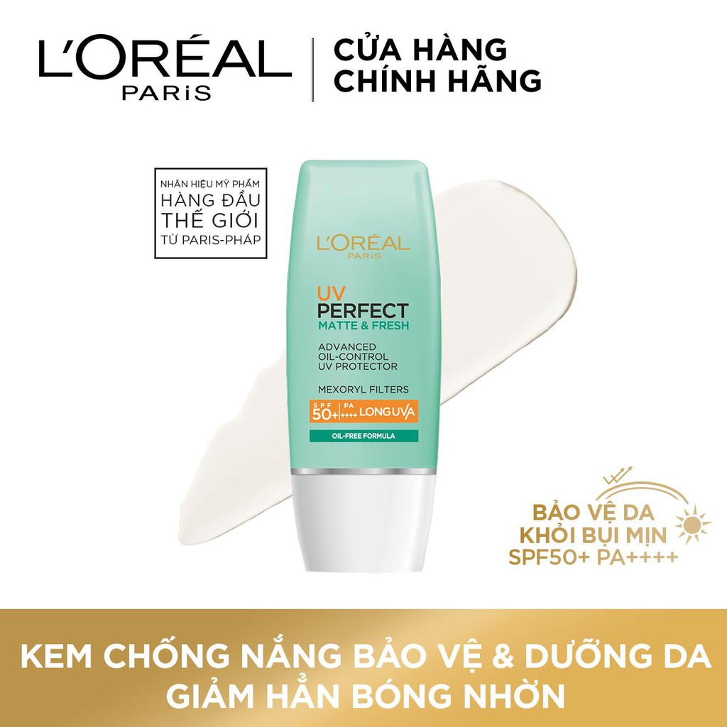 Kem chống nắng bảo vệ &amp; dưỡng da L'Oreal Paris UV Perfect SPF50+ PA++++ 30ml