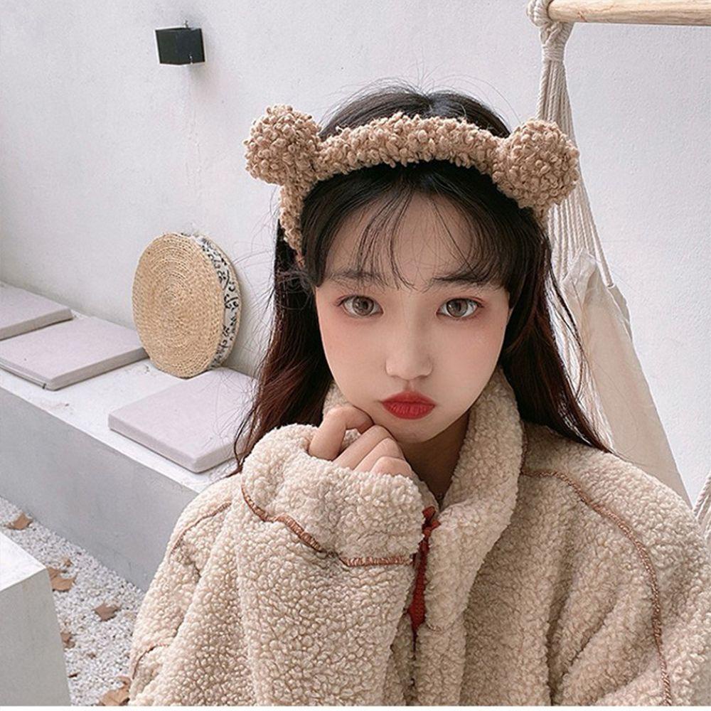 NICKOLAS Băng Đô Cài Tóc Tai Gấu Nhỏ Dễ Thương Phong Cách Nhật Bản Cho Nữ