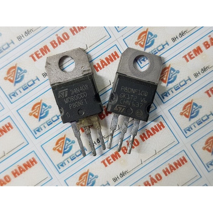 [Combo 3 chiếc] P80NF10, STP80NF10 Mosfet Kênh N 100V-80A TO-220 THÁO MÁY