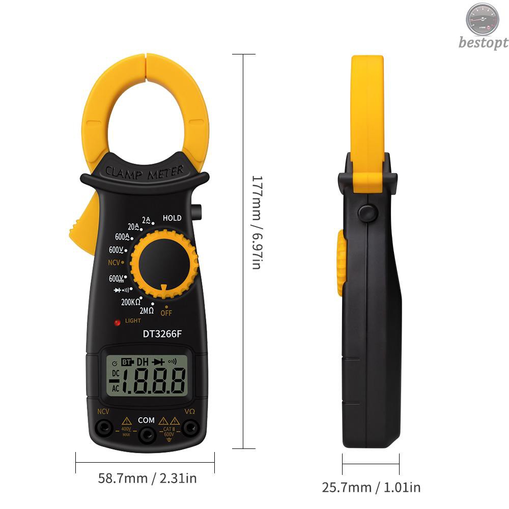 B&O Digital Clamp Meter Multimeter Handheld AC DC Voltage Current Voltmeter Diode Resistance Non-contact Fire Wire Identification