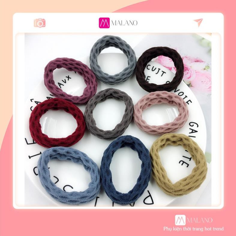 Dây Buộc Tóc SOLANO Chun Buộc Tóc Nỉ Co Giãn Nhiều Màu Phong Cách Đơn Giản FAH-001244 (Giao Màu Ngẫu Nhiên)