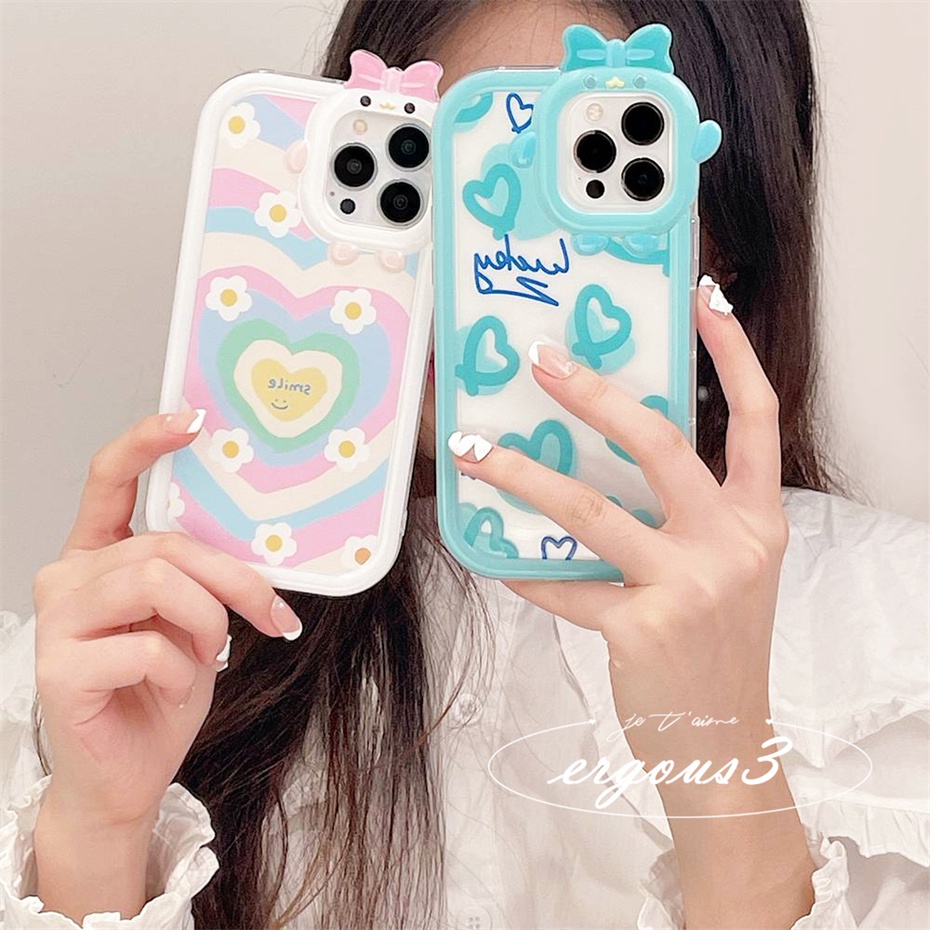 Ốp Điện Thoại Mềm Họa Tiết Trái Tim Nhiều Màu Sắc Cho iPhone 14 13 12 11 Pro Max SE2020 X XR Xs Max 7 8 6 6s Plus