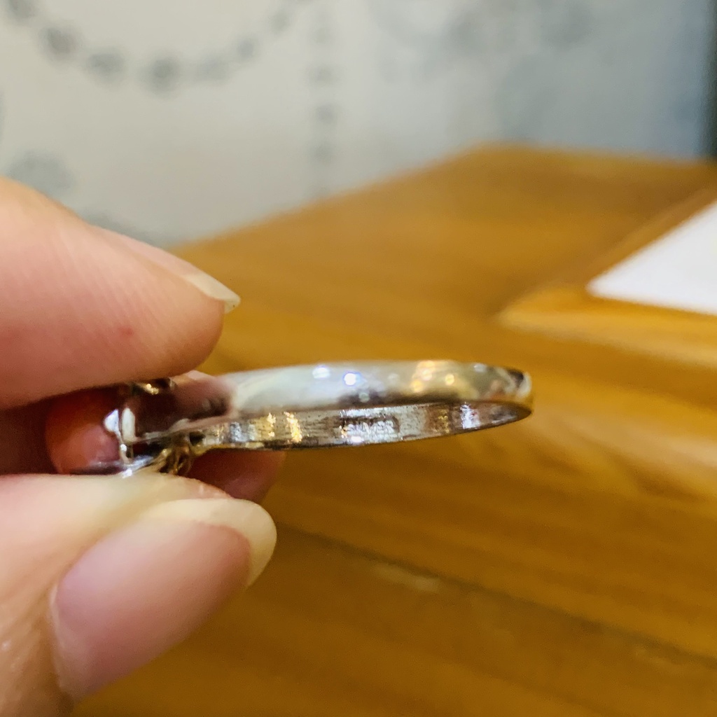 N35. Nhẫn Corallium rubrum vintage cam tươi | Độc lạ | Vintage Necklace|| Si Nhật | Japan | 2HAND | trang sức nhật bản