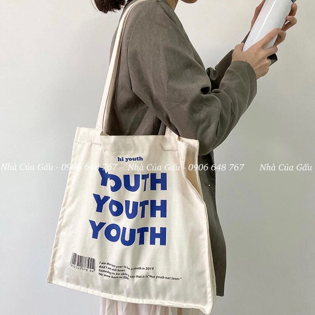 Túi tote vải đẹp YOUTH phong cách