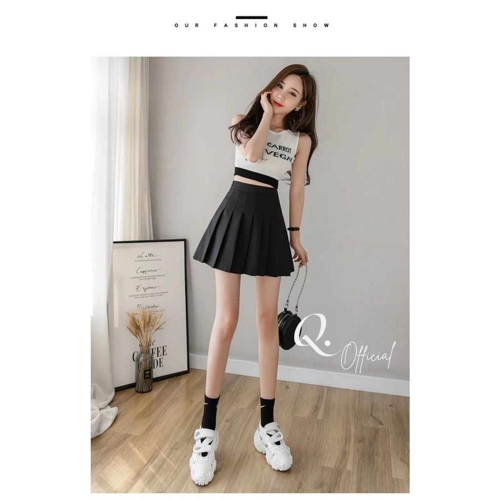 Chân Váy Tennis Xếp Ly Ngắn Chữ A Có Lót Quần Siêu Xinh