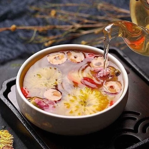 TRÀ HOA CÚC TÁO ĐỎ-KỲ TỬ-HOA HỒNG-LONG NHÃN (khoẻ -đẹp da-thanh lọc cơ thể)