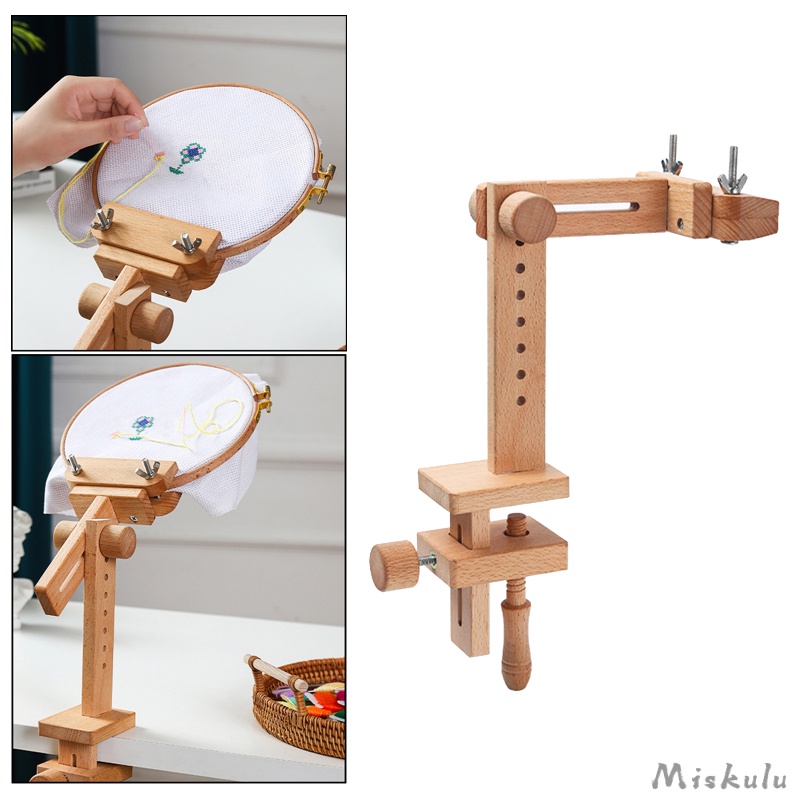 Giá Đỡ Khung Thêu Tranh Chữ Thập Bằng Gỗ Có Thể Điều Chỉnh