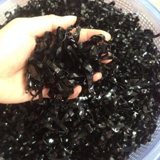 1 lạng chun đen buộc tóc  Gói 100g chun nịt buộc tóc màu đen loại to
