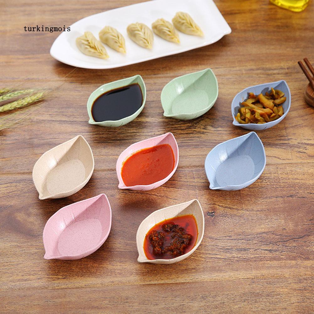 Chén đựng nước chấm hình chiếc lá bằng rơm lúa mạch