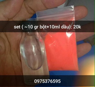 Bột dạ quang gói 10 gr kèm dầu pha