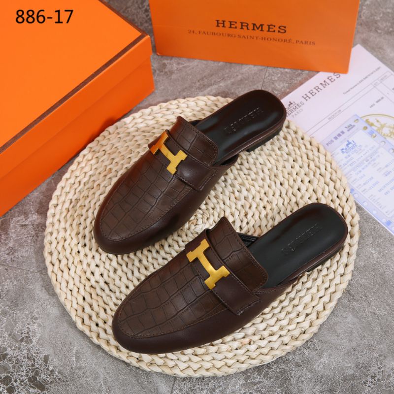 Giày Da Mule H Croco 886-17