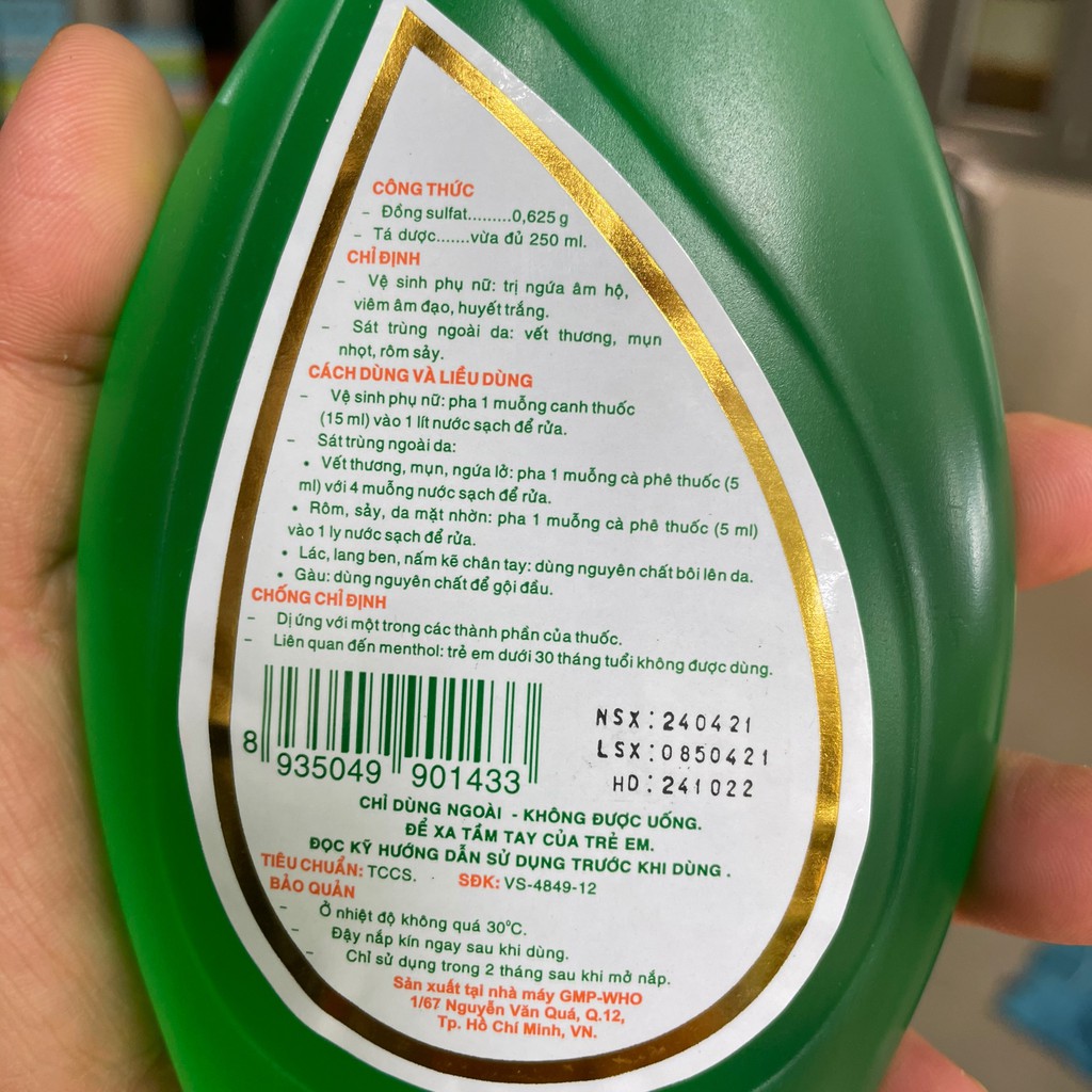 Dung dịch vệ sinh phụ nữ gynofa 250ml