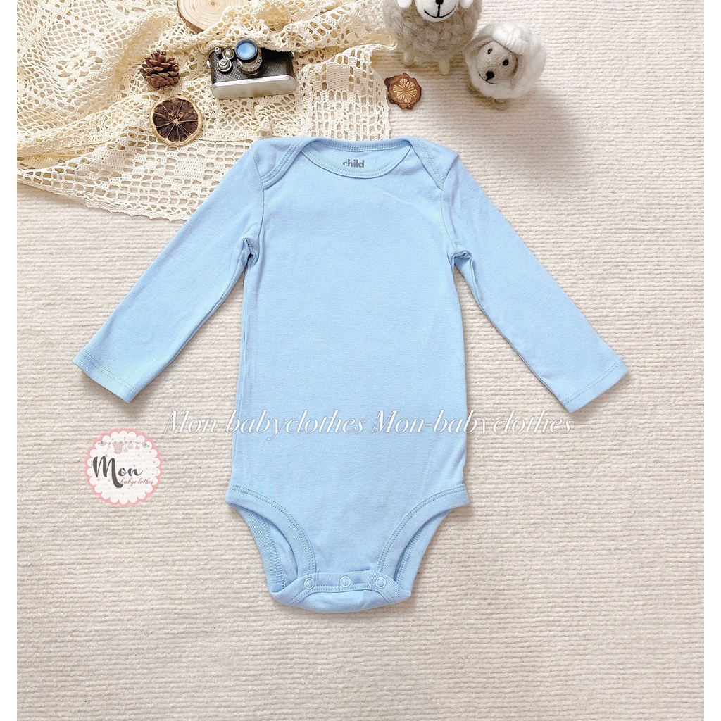 ÁO Body dài tay cotton mềm mịn cho bé