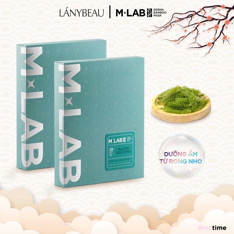 Bộ mặt nạ dưỡng da cấp ẩm sâu siêu tốc, dưỡng ẩm LÁNYBEAU MLAB Water Restore 2 hộp 14 miếng (28g/m)