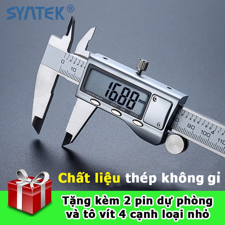 Thước kẹp điện tử thép không gỉ 150mm Syntek